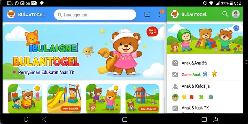 Antarmuka menarik yang memfasilitasi pembelajaran anak-anak.