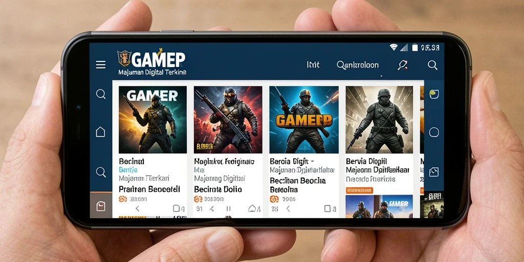 Tampilan antarmuka pengguna GAMERP yang modern dan menarik.
