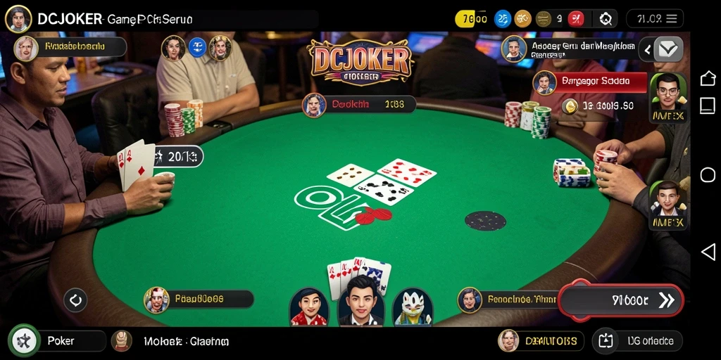 Tampilan antarmuka IDCJOKER dengan fungsi permainan Poker yang menarik.
