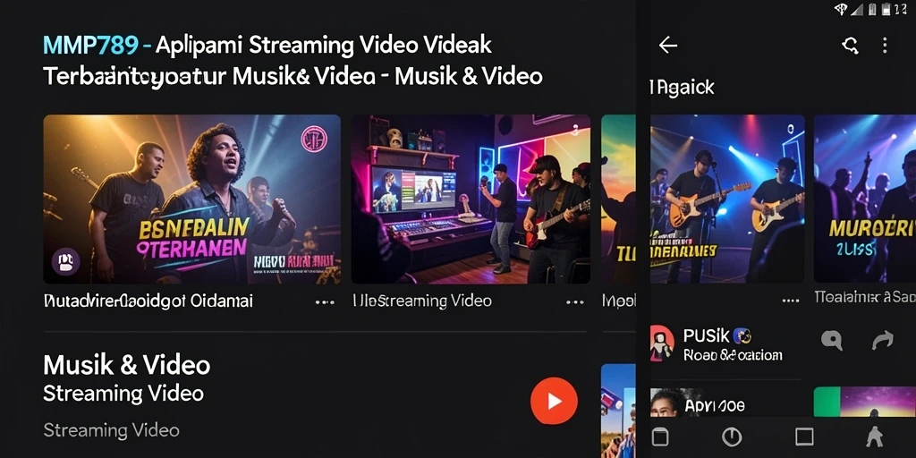 Antarmuka aplikasi <strong>MVP789</strong> yang menarik dengan fitur Streaming Video.