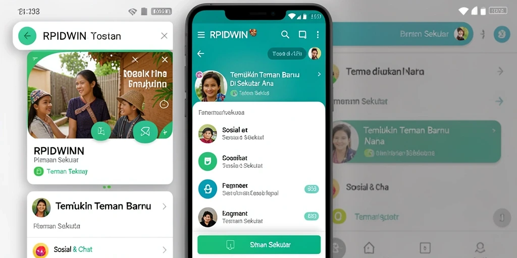 Tampilan RPIDWIN dengan antarmuka yang sederhana untuk mencari teman.