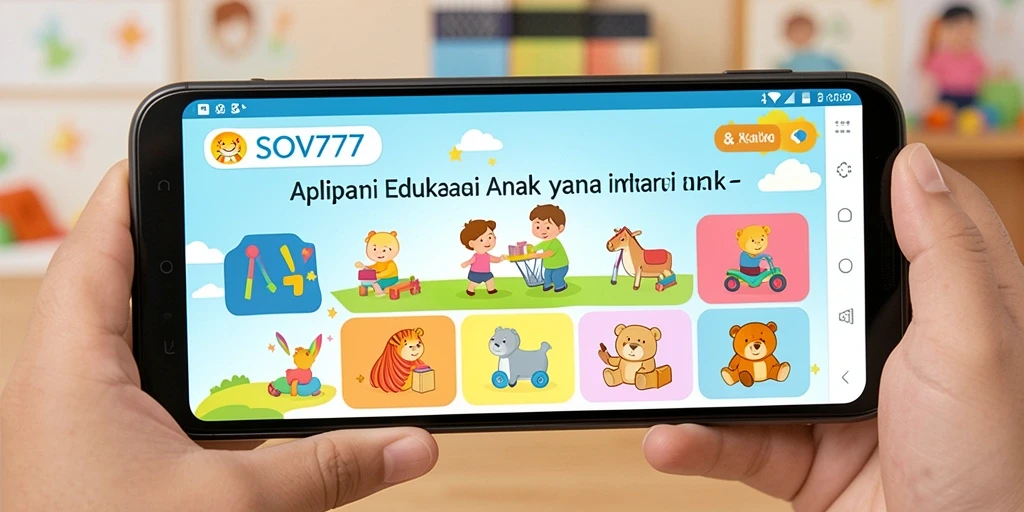 Tampilan antarmuka edukatif dan interaktif SOV777 untuk anak-anak.