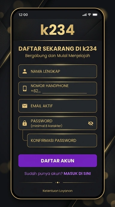 Panduan Registrasi Akun Baru K234 untuk Android